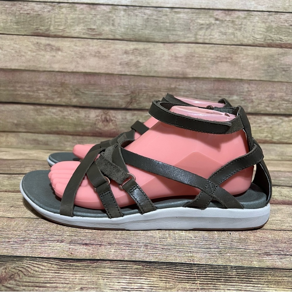 Merrell Green Leather Kalari Shaw Strap Sandals